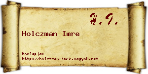 Holczman Imre névjegykártya